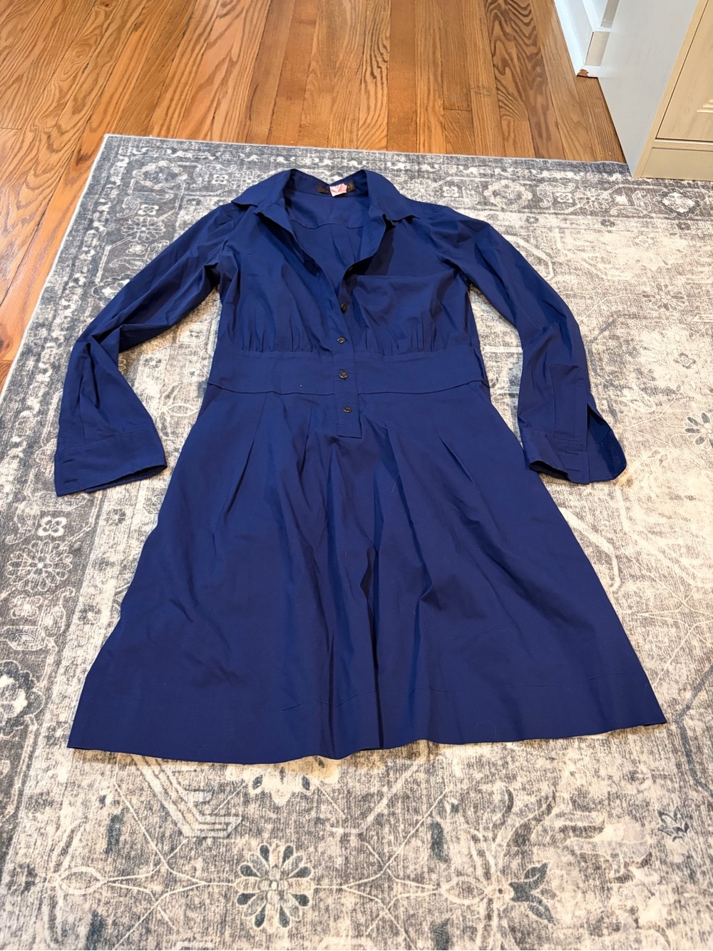 The Limited Royal Blue Midi Shirt Dress